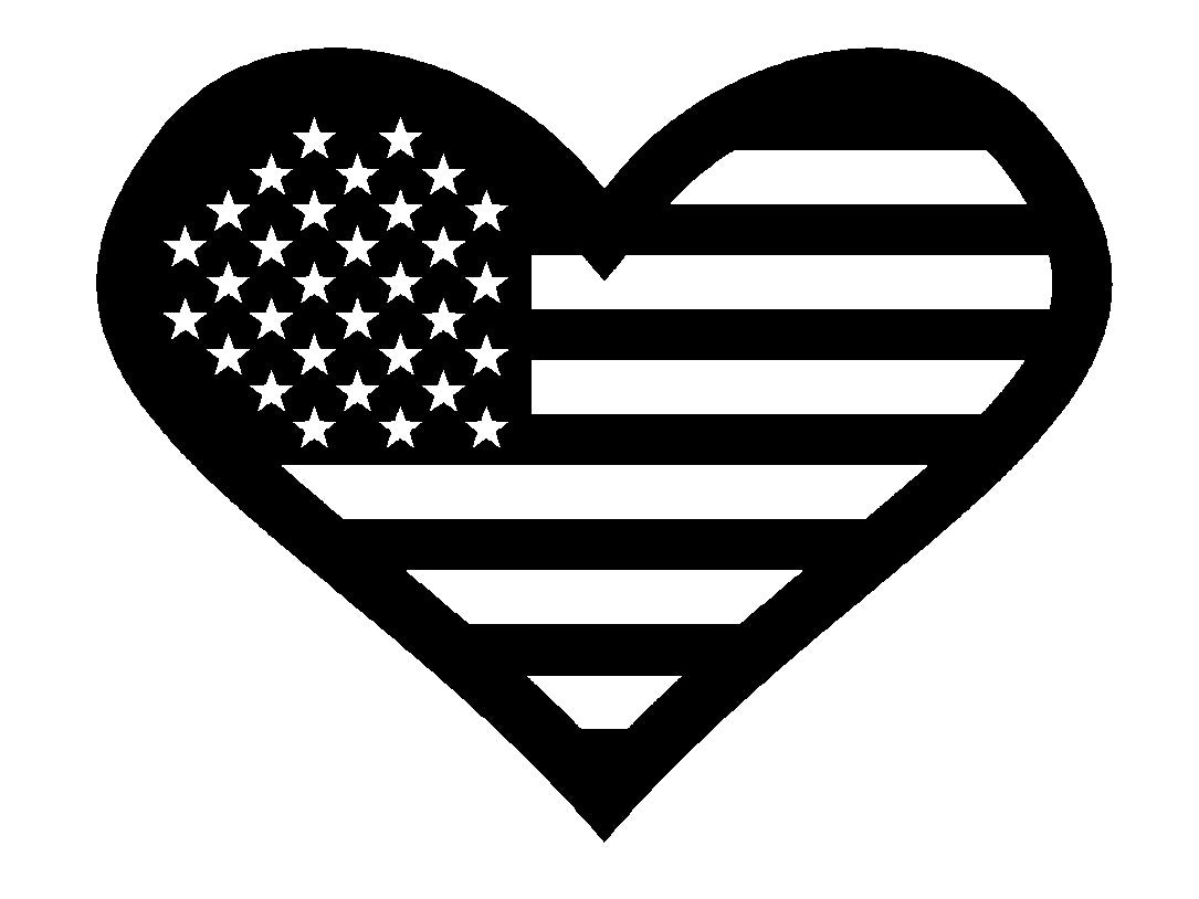 American Flag Heart